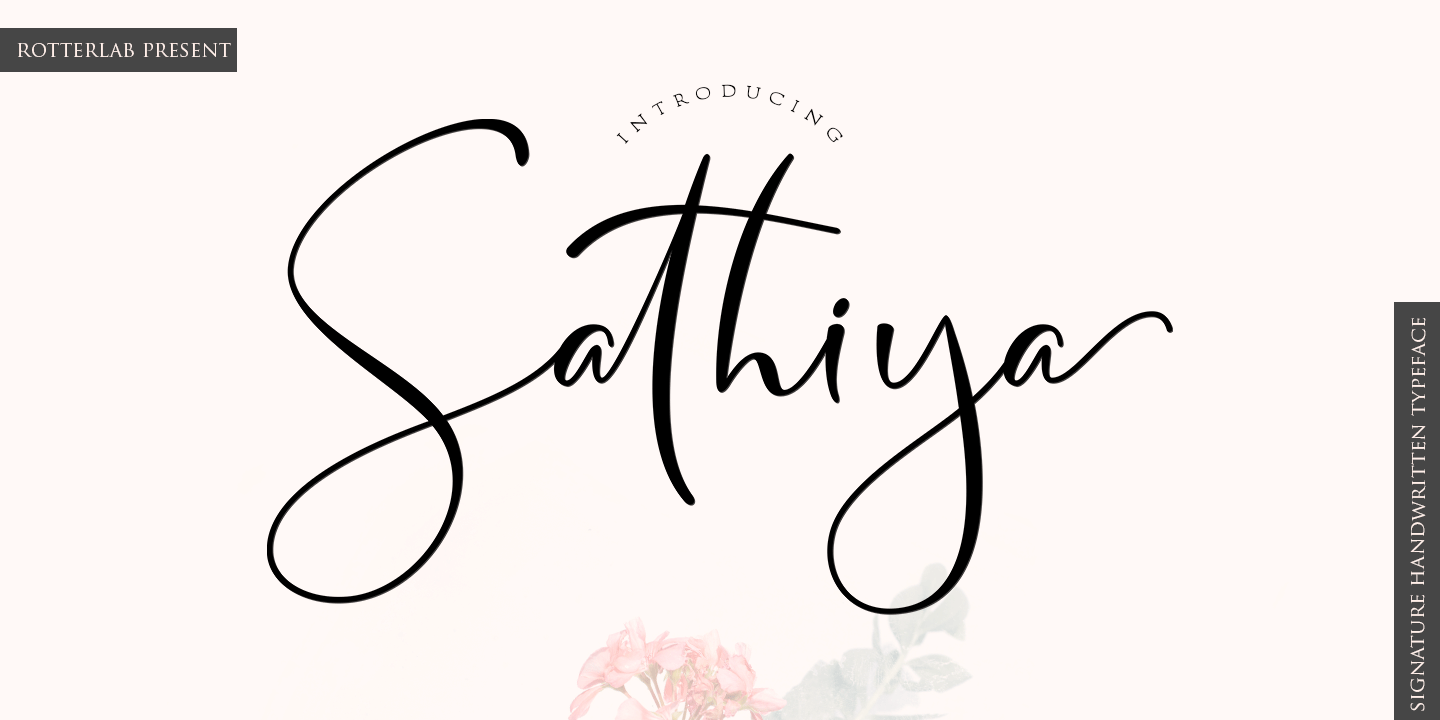 Beispiel einer Sathiya Regular-Schriftart